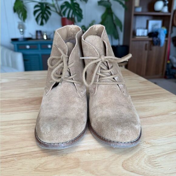 Lucky Brand Tan Suede Wedge Booties - Picture 2 of 7